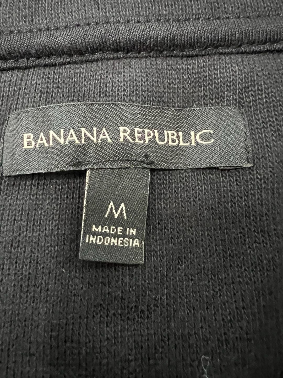 Banana Republic Men’s 1/4 Zip Pullover Sweatshirt Black Size M NWT 9