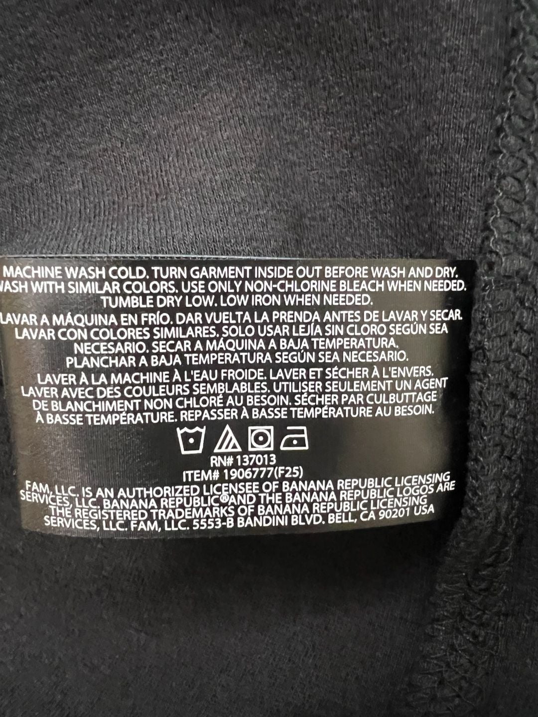 Banana Republic Men’s 1/4 Zip Pullover Sweatshirt Black Size M NWT 11