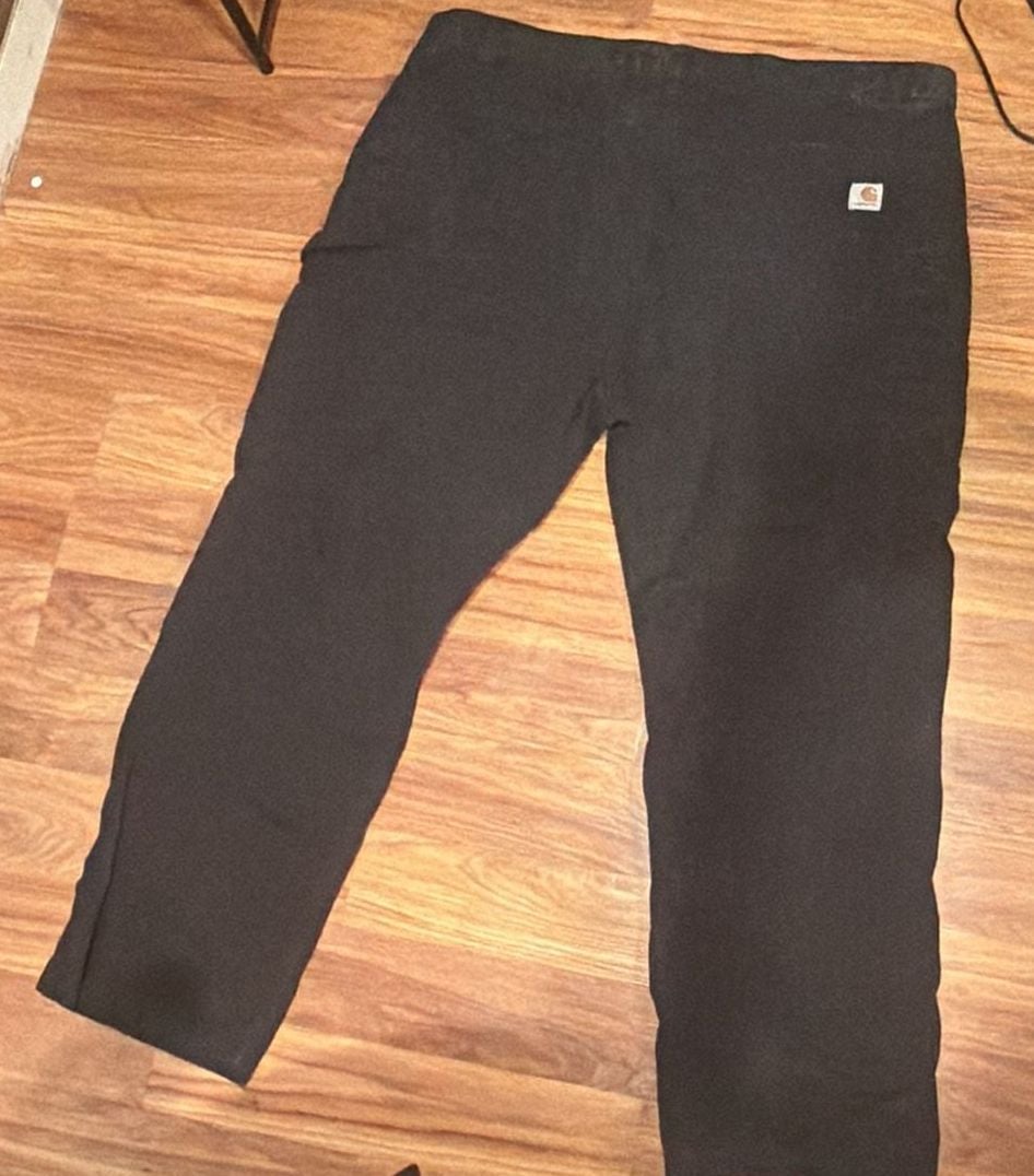 Carhartt Relaxed Fit Work Pants Size 46x30 Black Utility Carpenter Dungarees 9