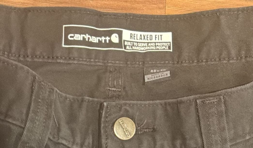 Carhartt Relaxed Fit Work Pants Size 46x30 Black Utility Carpenter Dungarees 6