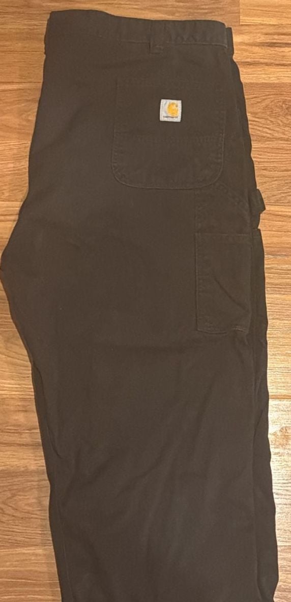 Carhartt Relaxed Fit Work Pants Size 46x30 Black Utility Carpenter Dungarees 4