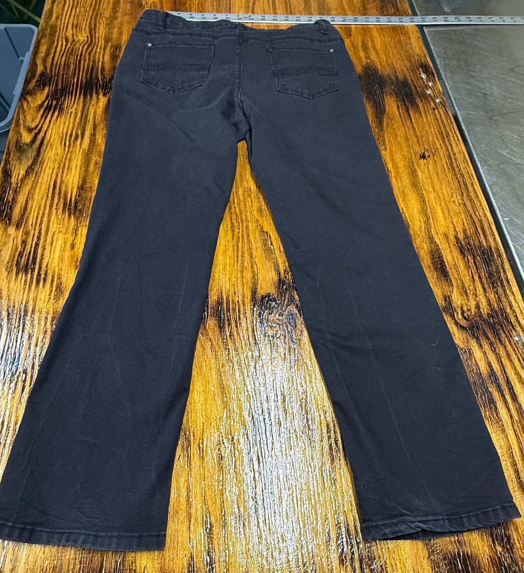Buffalo David Bitton Jeans Size 12 x 30 Black Denim Pants 1