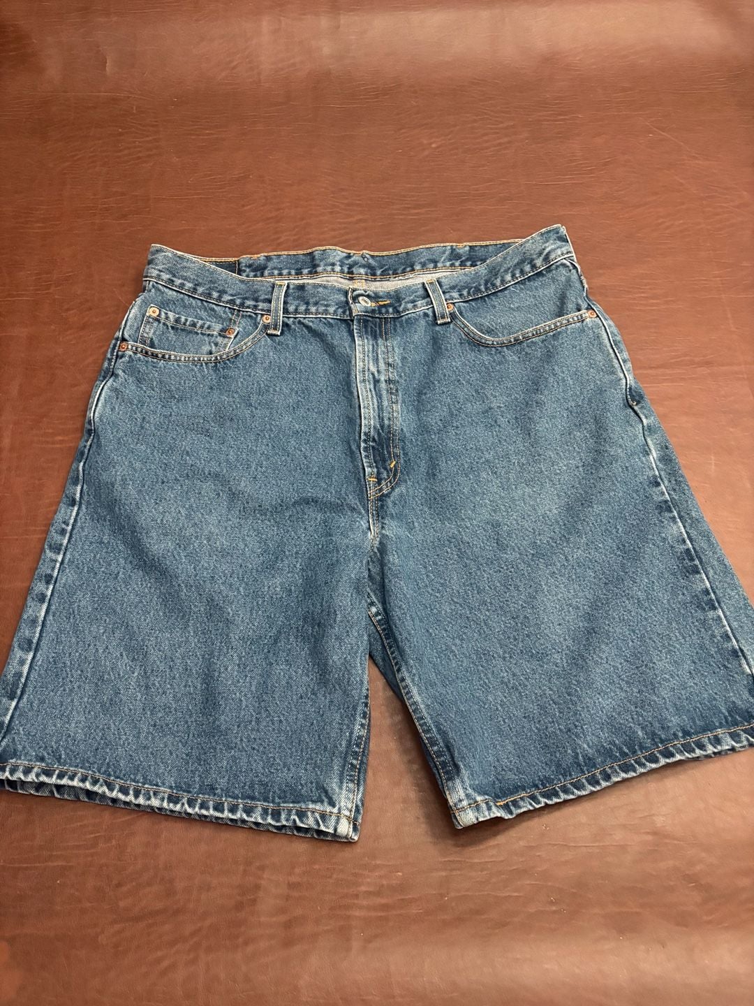 Levi's 550 Denim Shorts Size 38 Blue Relaxed Fit 2
