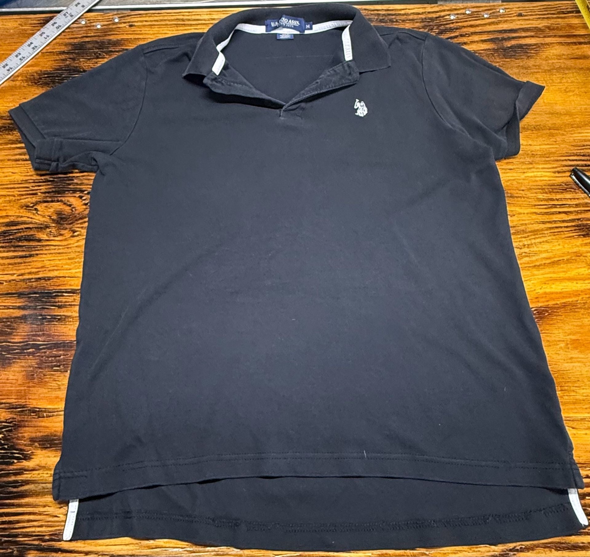 U.S. Polo Assn. Luxury Feel Polo Shirt Size M Black Cotton 2