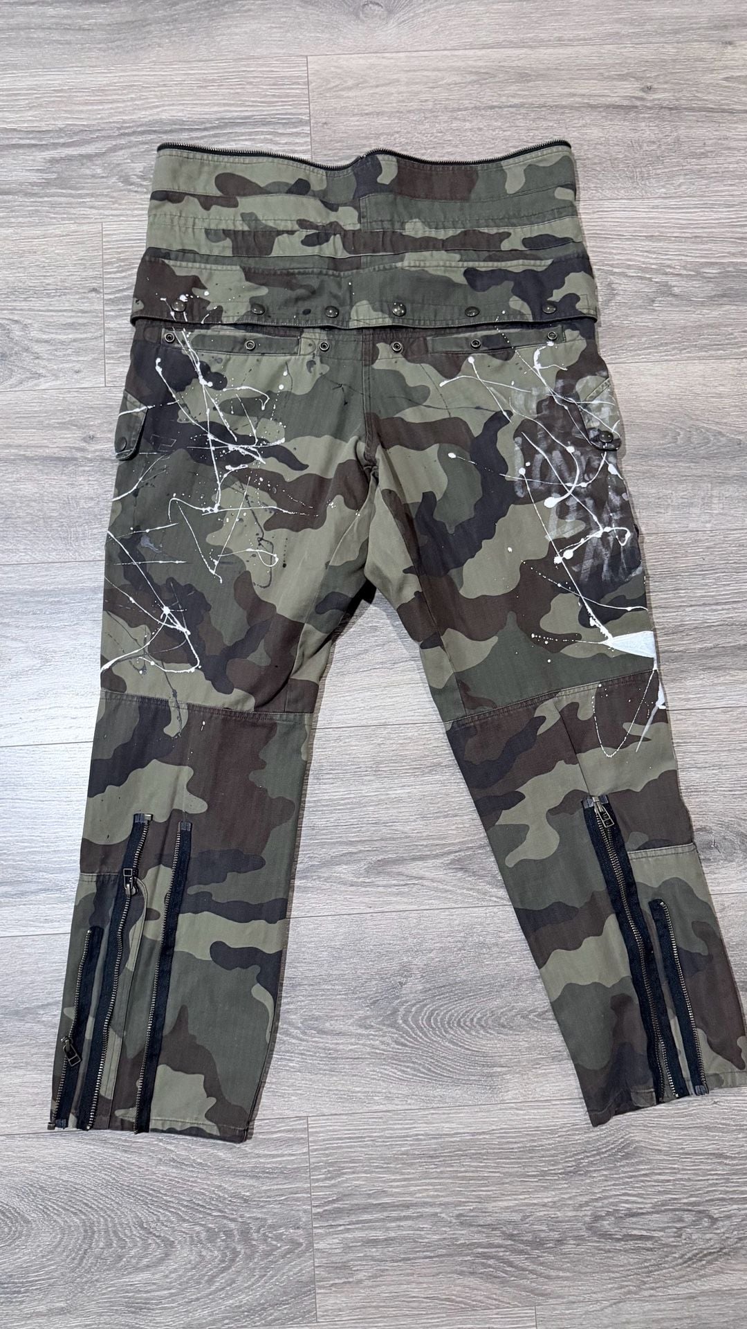 Faith Connexion Cargo Pants Size M Camo Paint Splatter 5