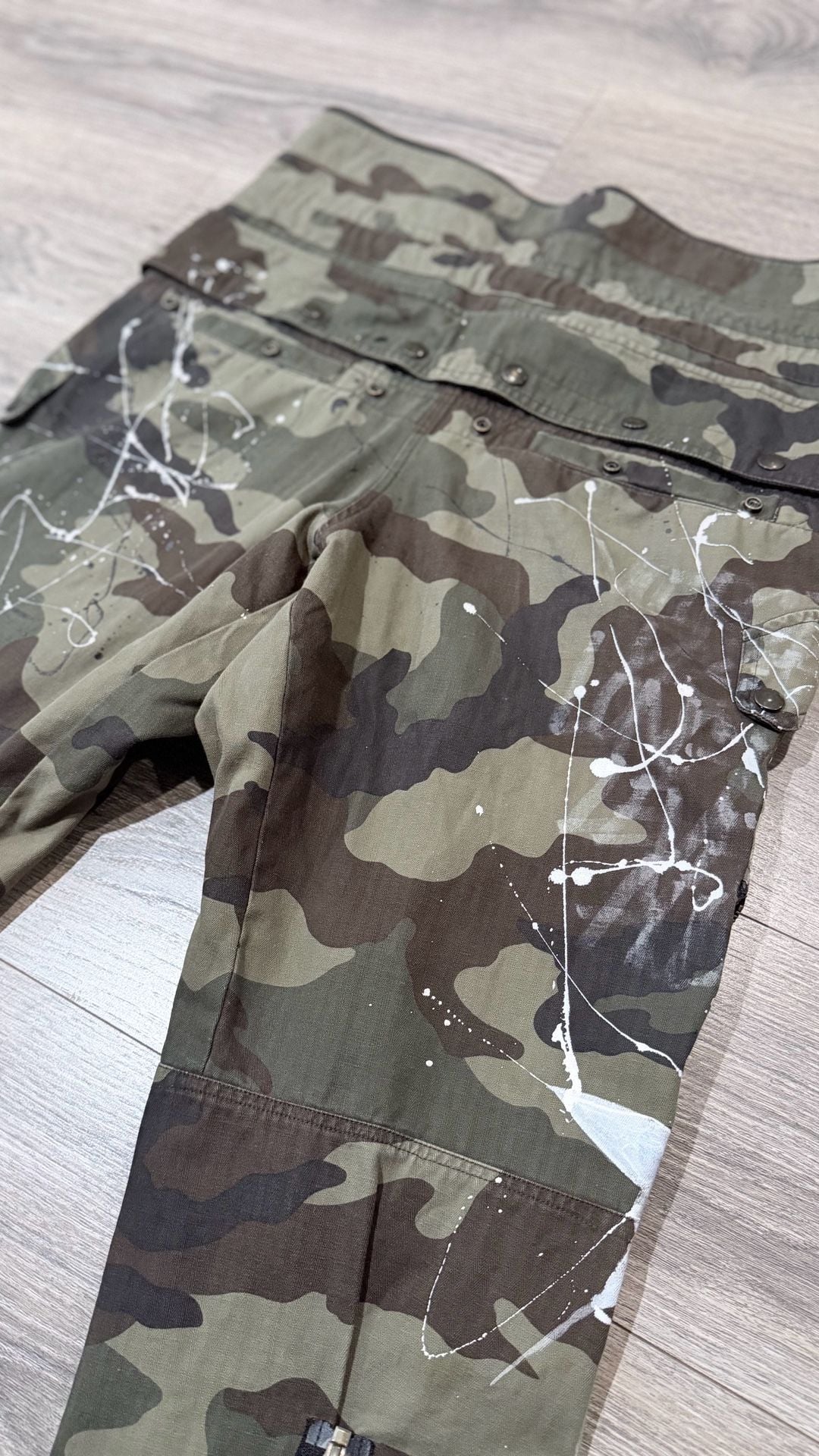 Faith Connexion Cargo Pants Size M Camo Paint Splatter 9