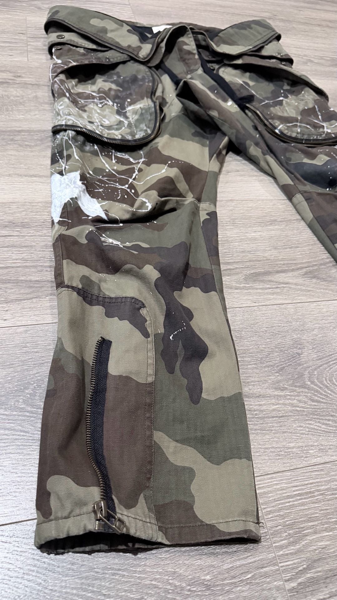 Faith Connexion Cargo Pants Size M Camo Paint Splatter 10