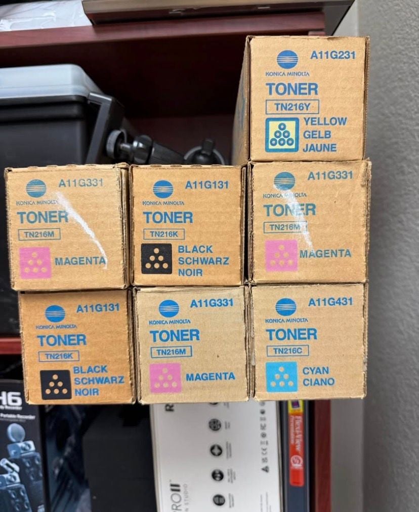 Konica Minolta TN216 Toner Cartridges Lot of 7 1