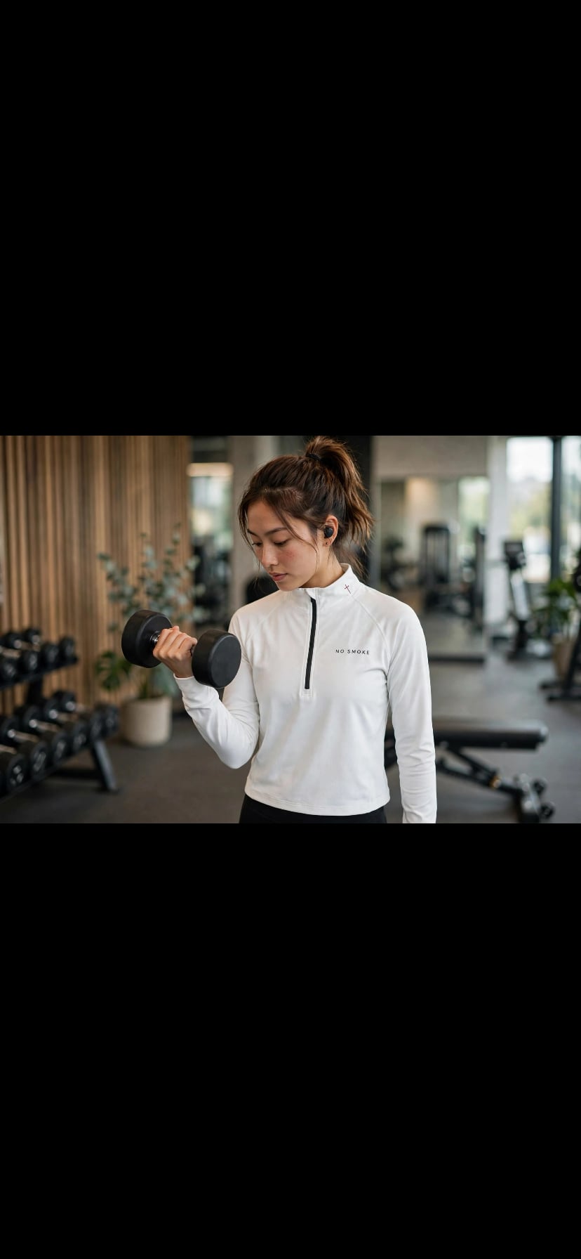 No Smoke EXOSKLTN Performance Half Zip White 2