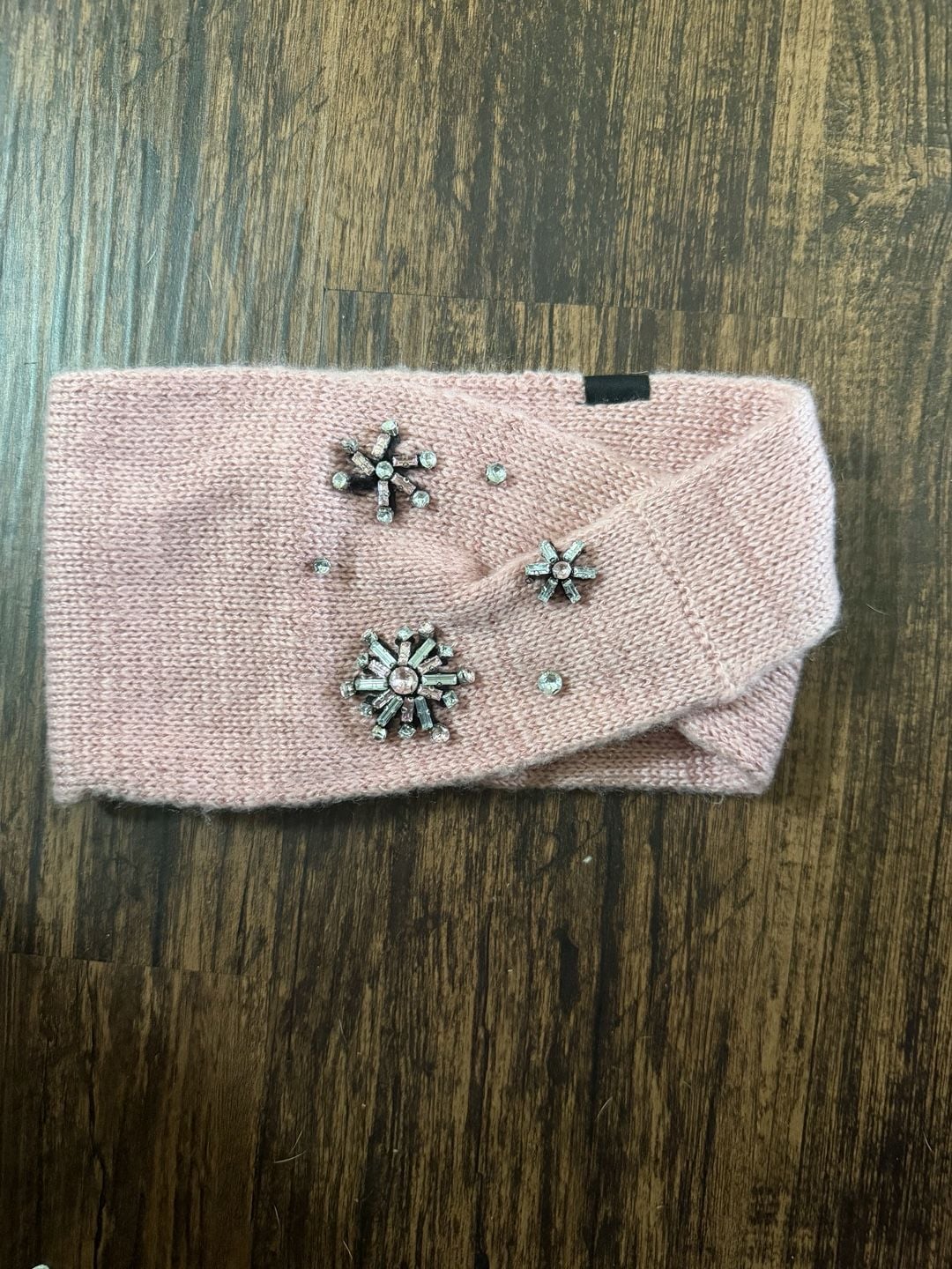 Vintage Victoria's Secret Blush Snowflake Headband 2