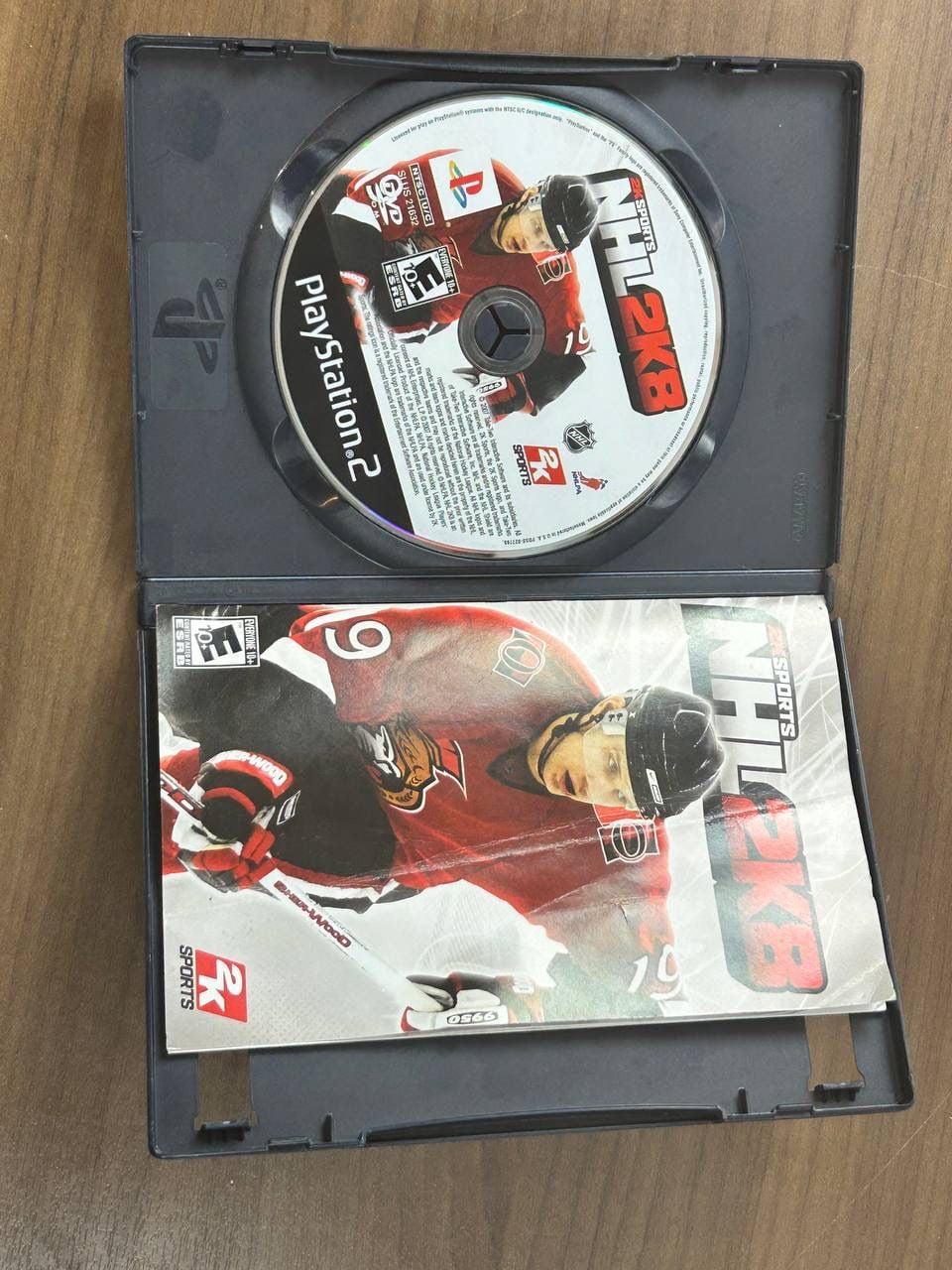 NHL 2K8 Sony PlayStation 2 PS2 2K Sports Disc Case Manual CIB 1