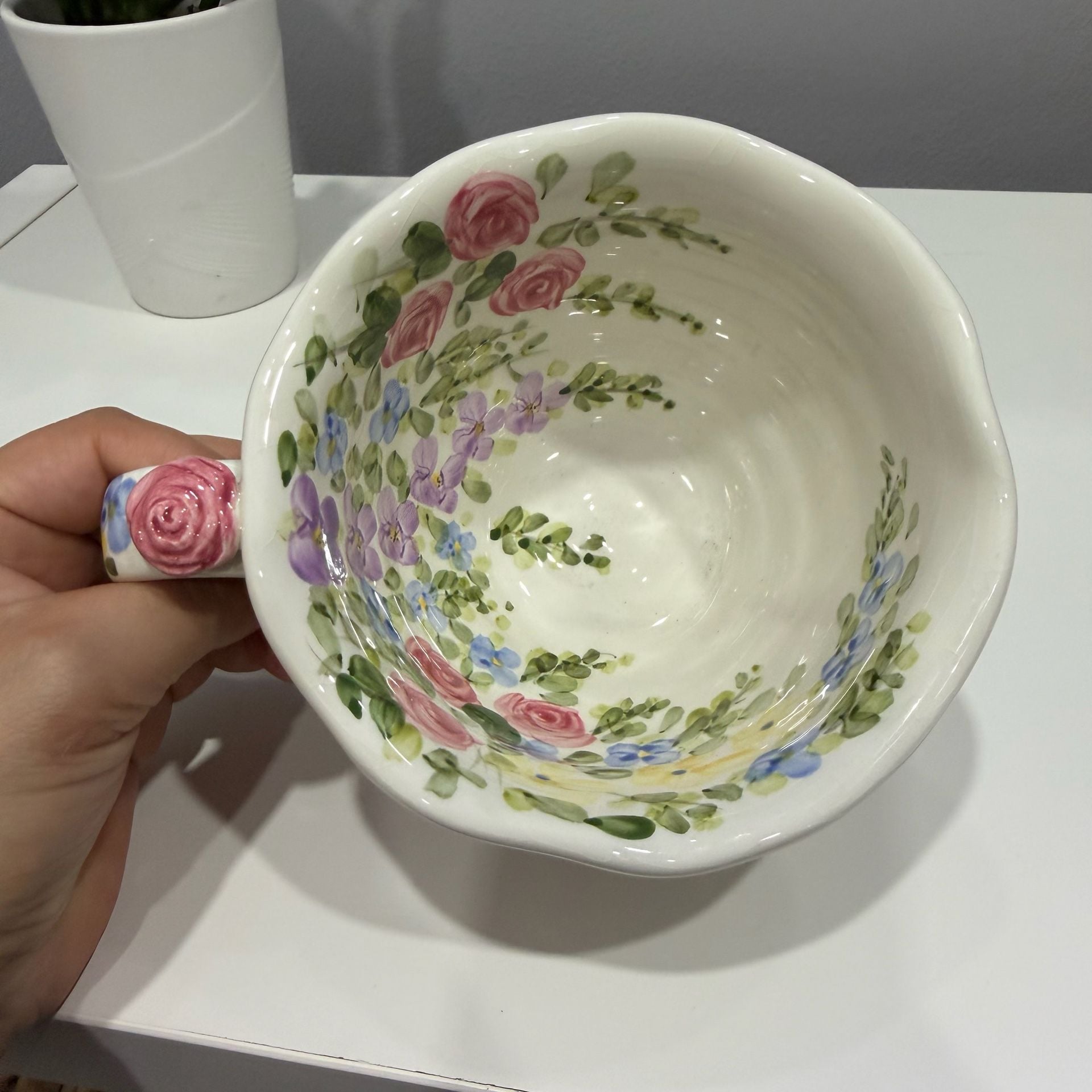 Tabletops Unlimited English Garden By Don Swanson Floral Soup Mug 2