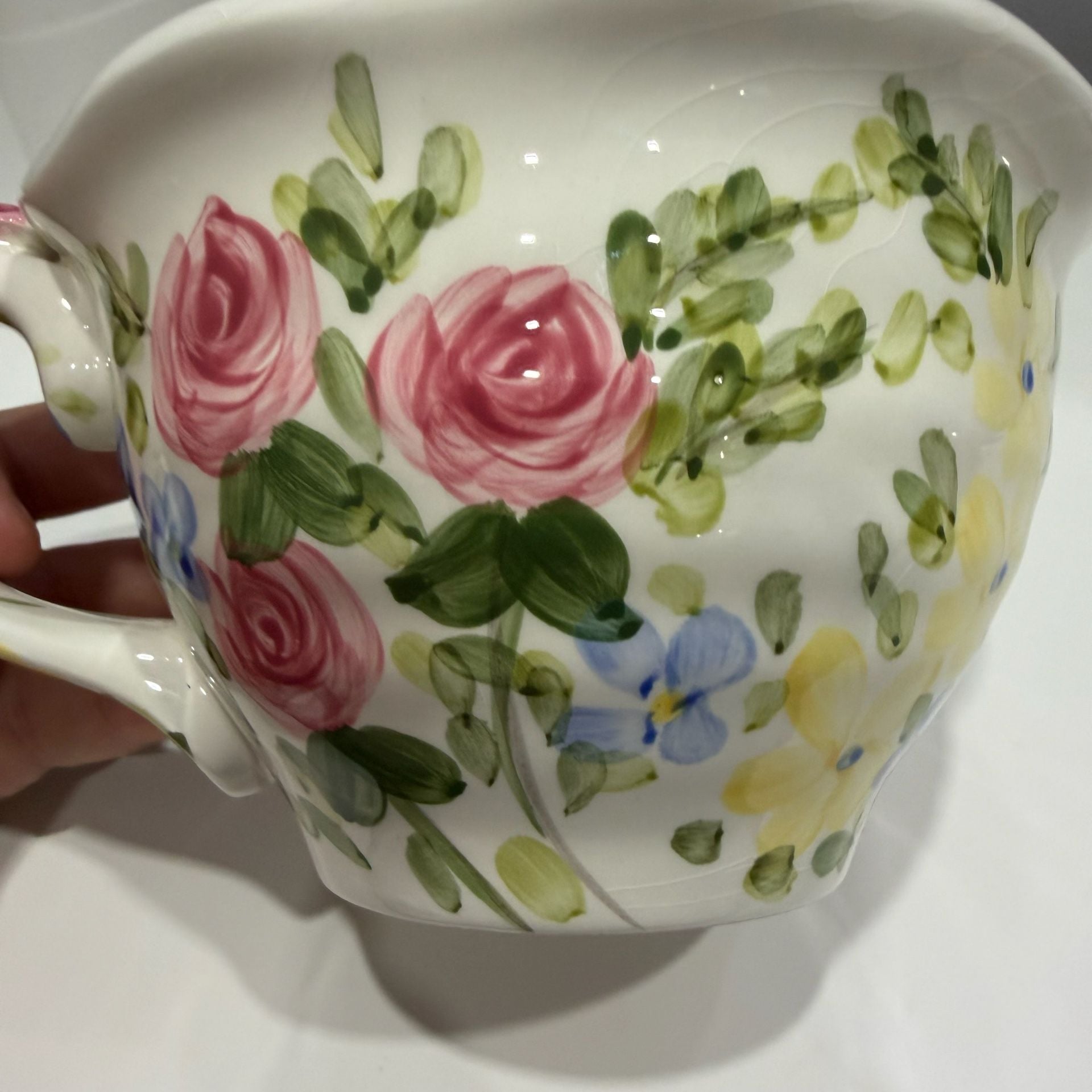 Tabletops Unlimited English Garden By Don Swanson Floral Soup Mug 3