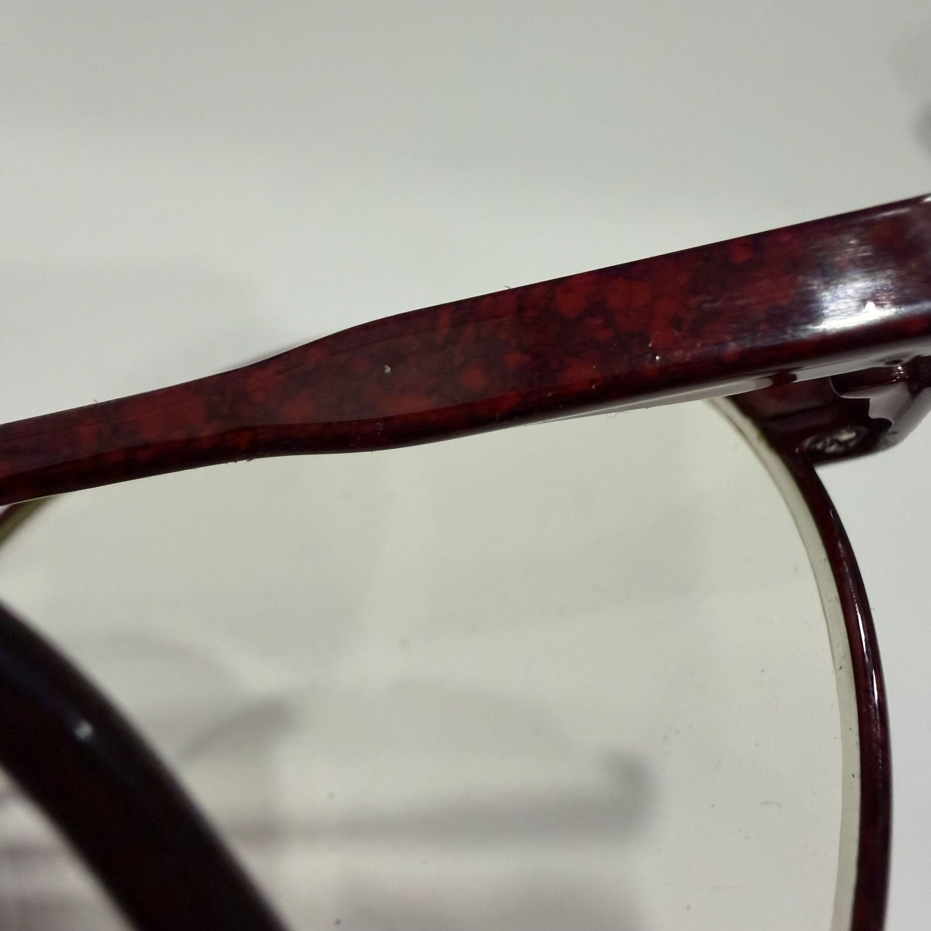 Luxottica 402 Size 51/19 Carbomahogany Round Eyeglass Frames Italy 4