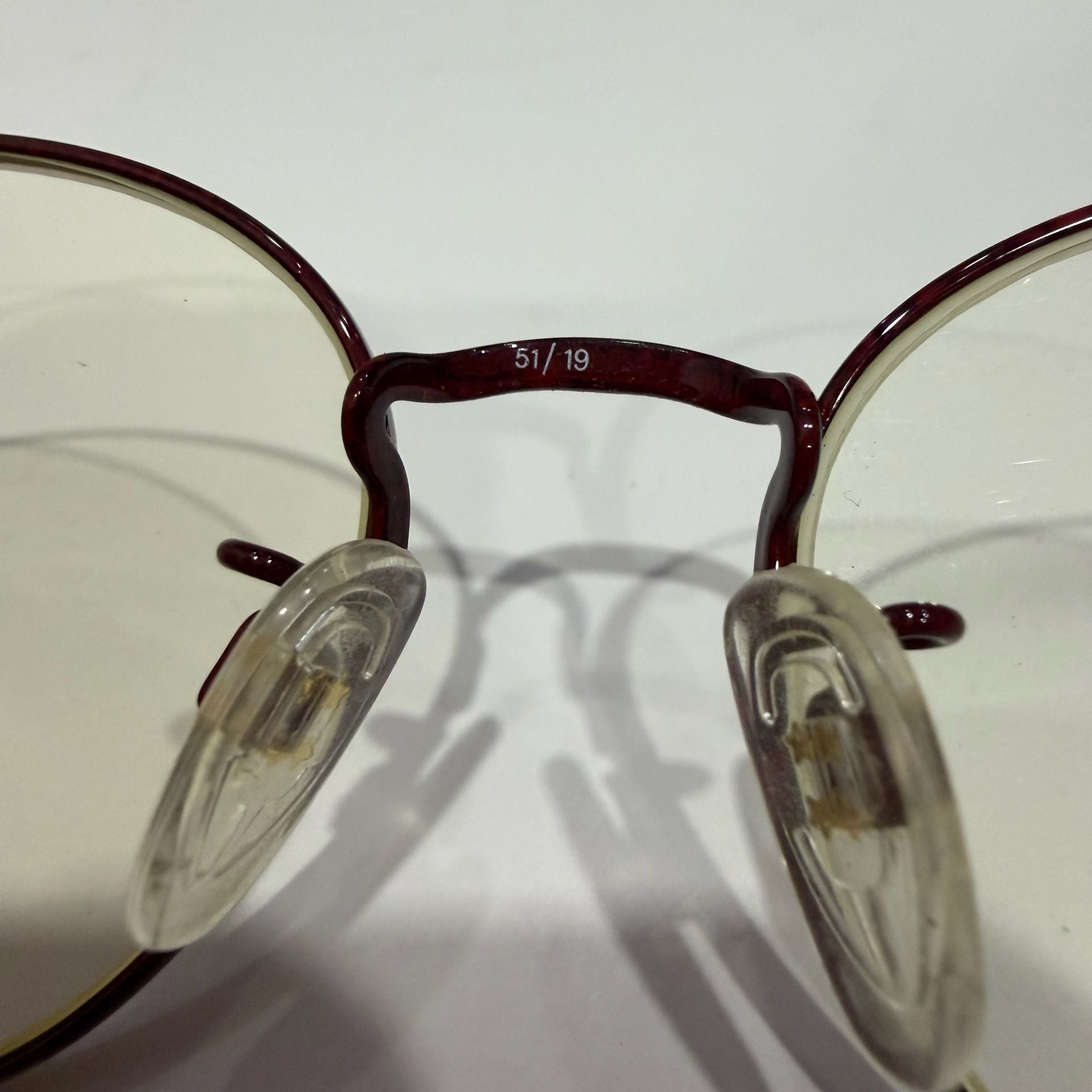 Luxottica 402 Size 51/19 Carbomahogany Round Eyeglass Frames Italy 6