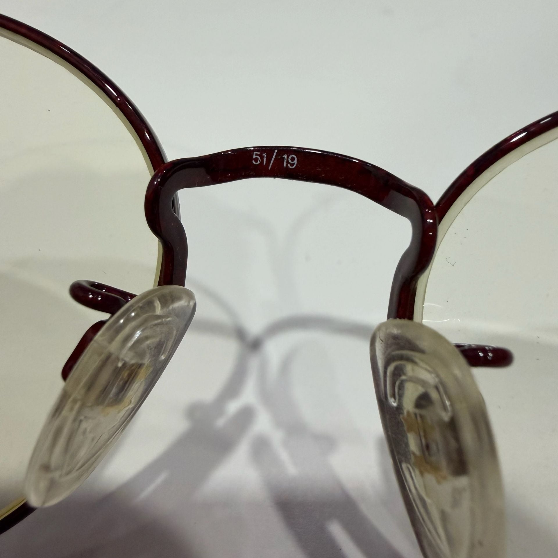 Luxottica 402 Size 51/19 Carbomahogany Round Eyeglass Frames Italy 7