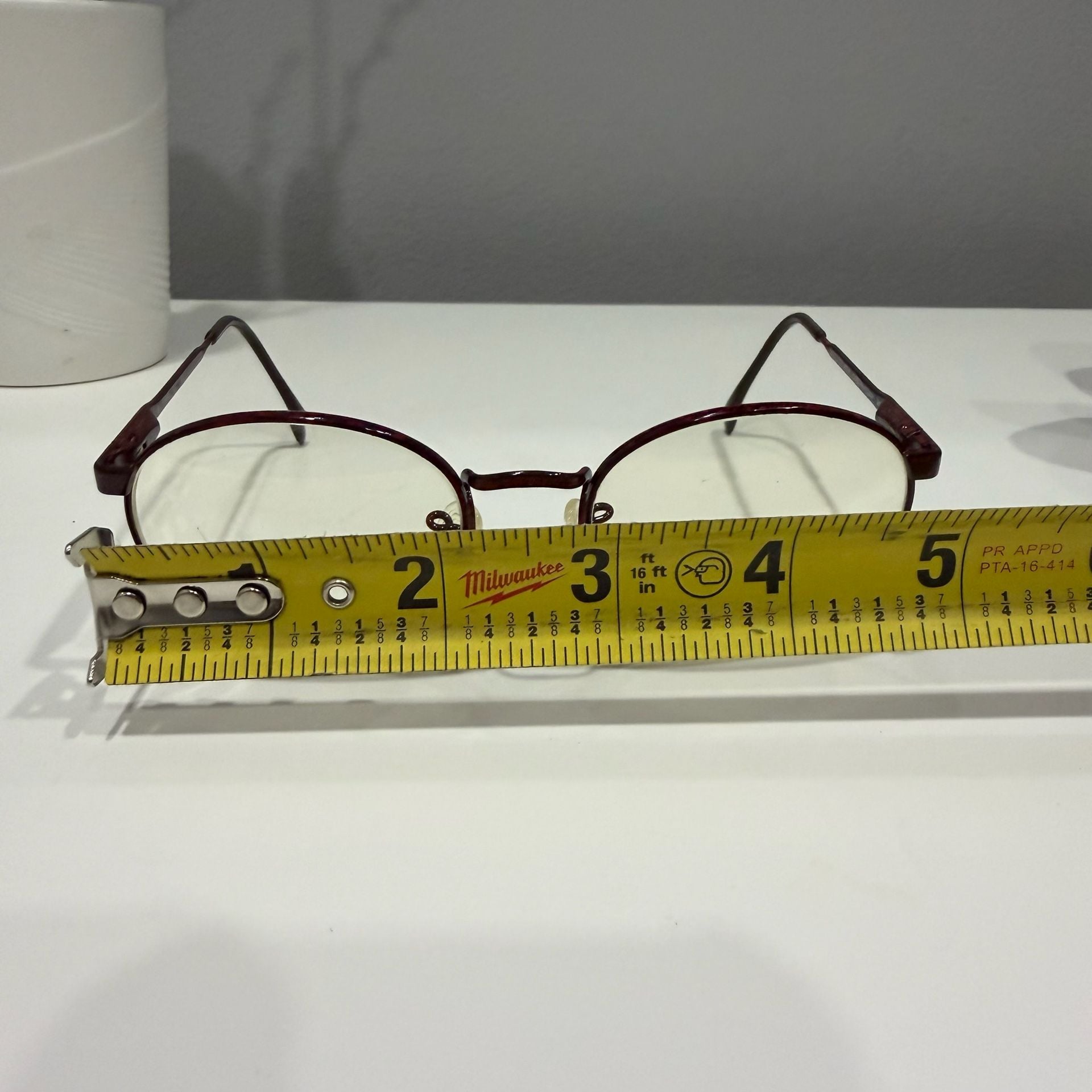 Luxottica 402 Size 51/19 Carbomahogany Round Eyeglass Frames Italy 13