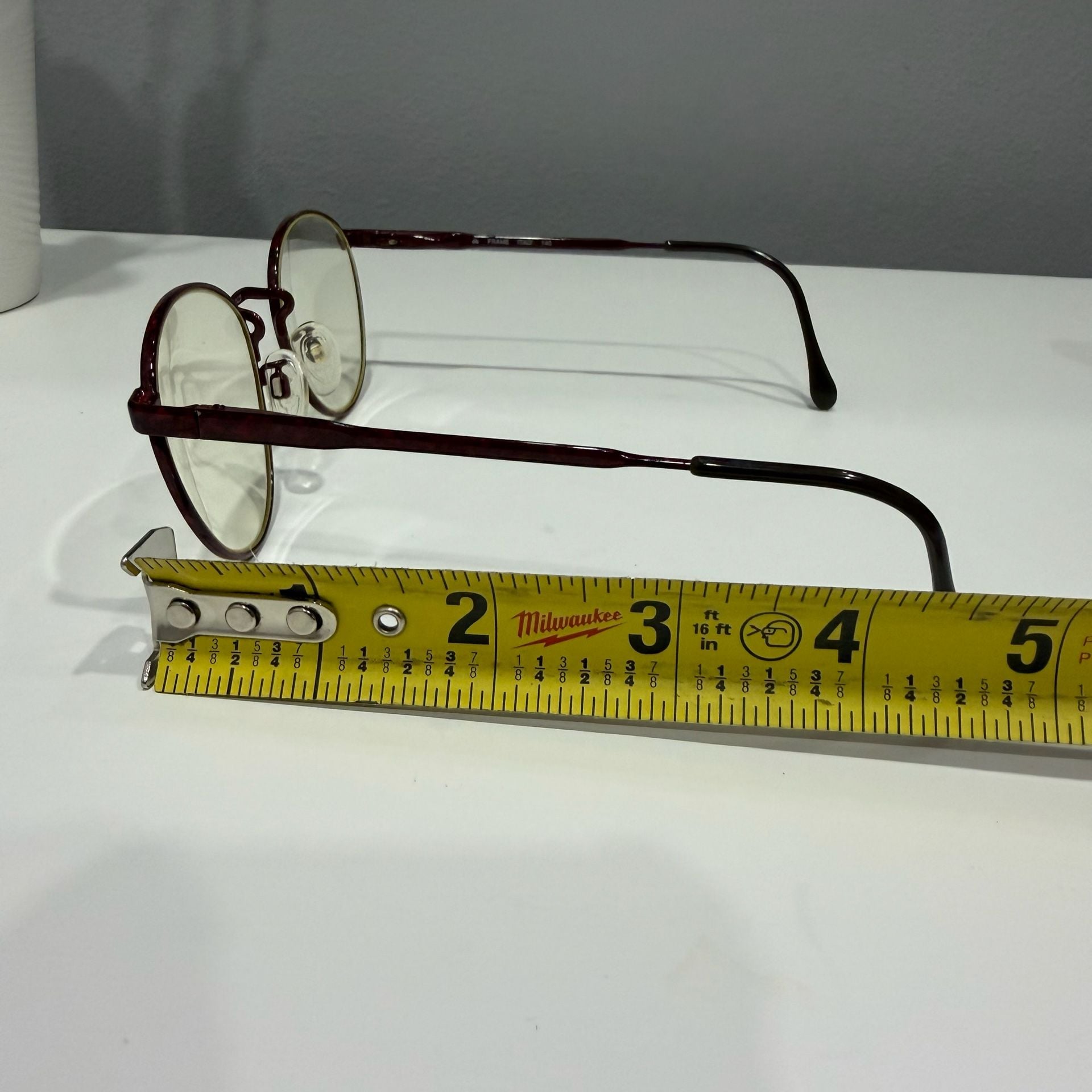Luxottica 402 Size 51/19 Carbomahogany Round Eyeglass Frames Italy 14