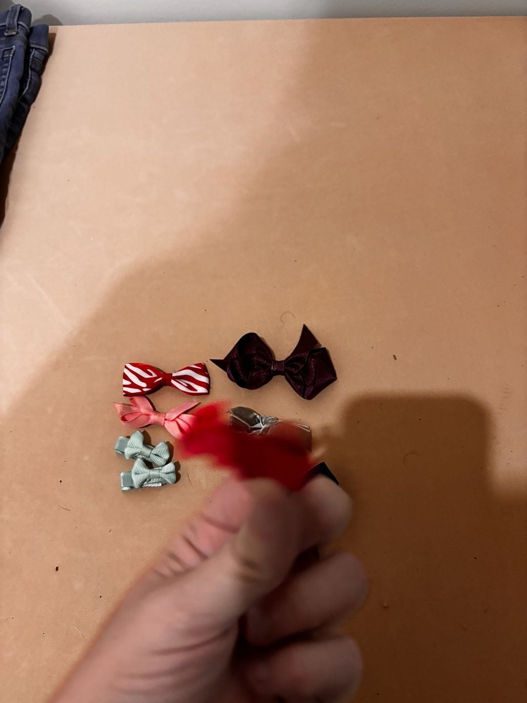 Assorted Hair Bows Lot Of 7 Multi-Color Hair Clips 2