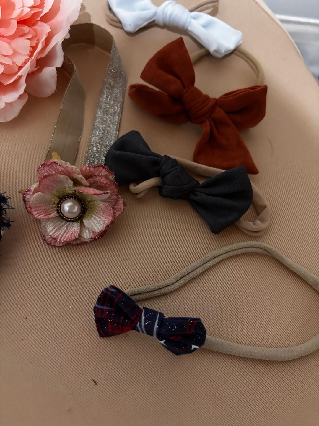Baby Girl Bows And Flower Headbands Set Lot Of 8 4