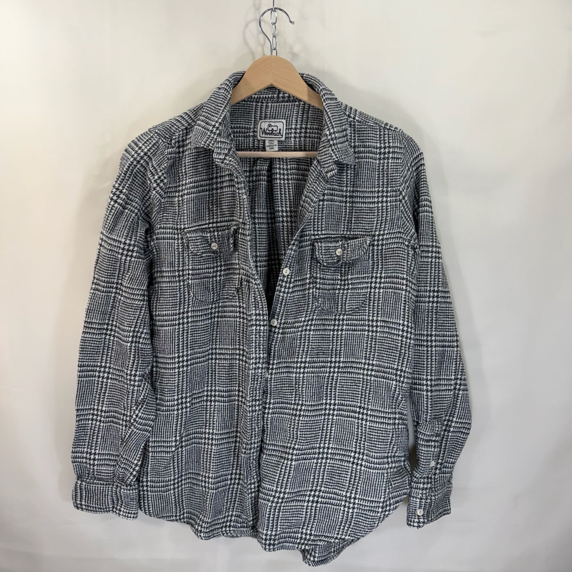 Woolrich Plaid Long Sleeve Button Down Shirt Size L 2