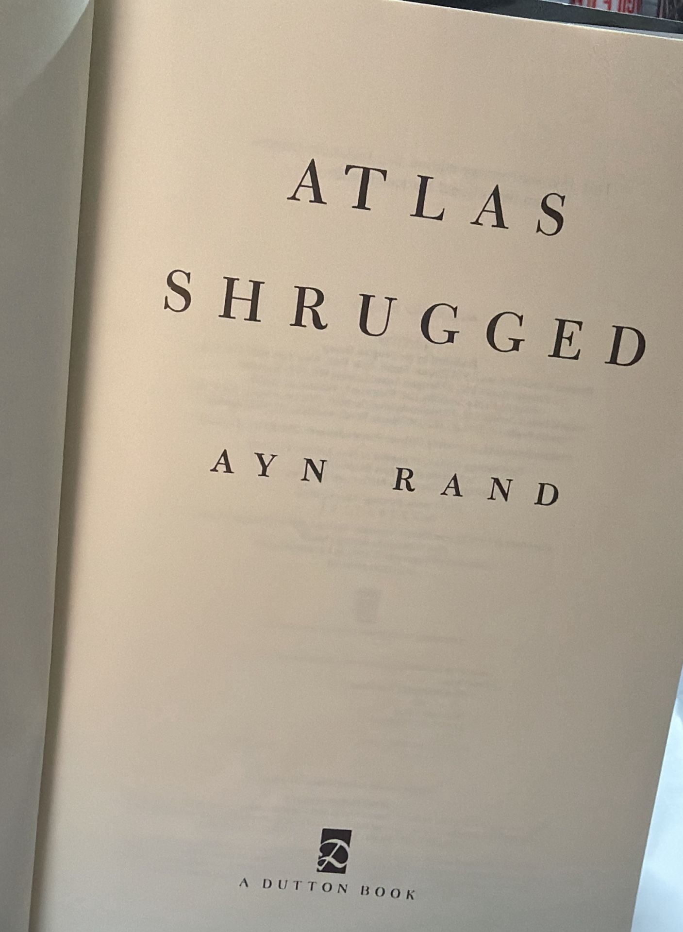 Ayn Rand Atlas Shrugged 35th Anniversary Edition Hardcover Book 6