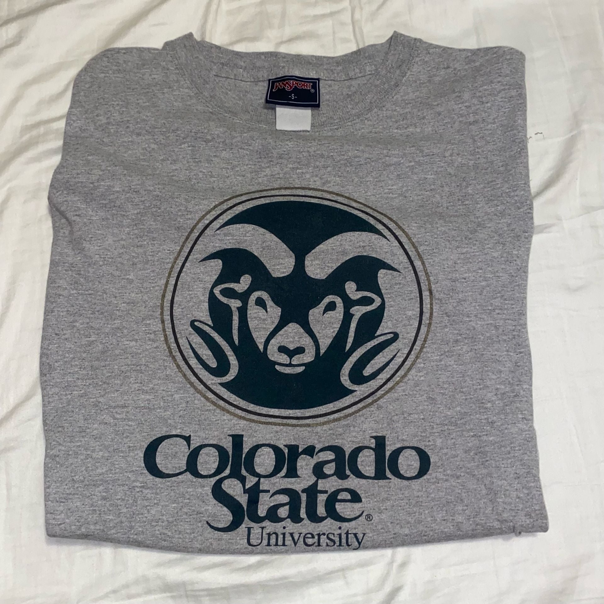 JanSport Colorado State University T-Shirt Size S Gray 2