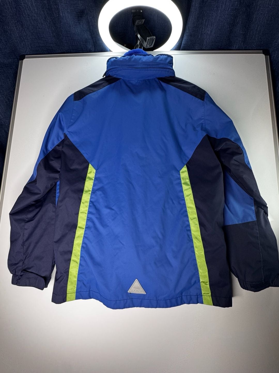 L.L. Bean Kids Fleece Lined Hooded Jacket Size XL (18) Blue 3