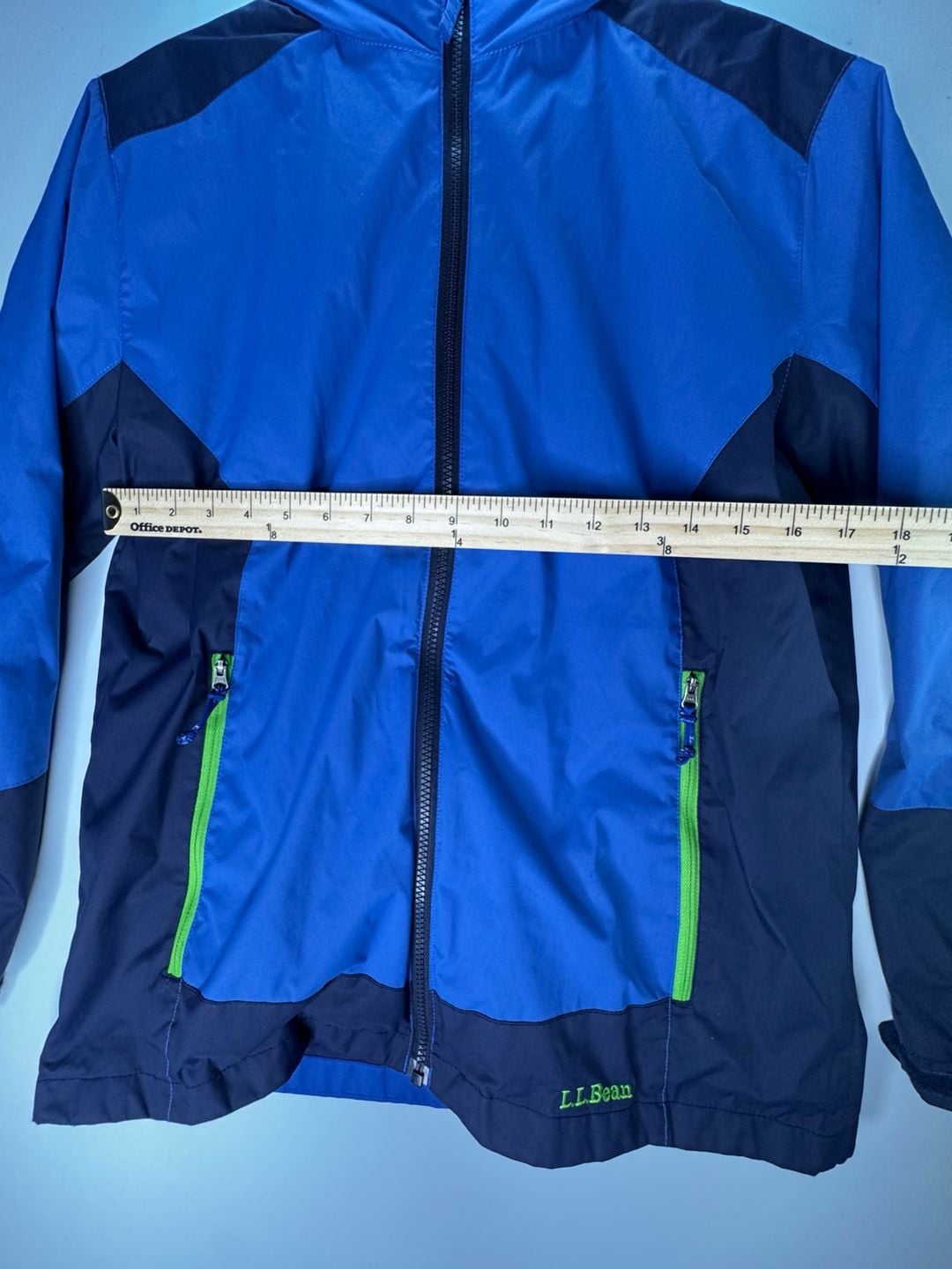 L.L. Bean Kids Fleece Lined Hooded Jacket Size XL (18) Blue 5