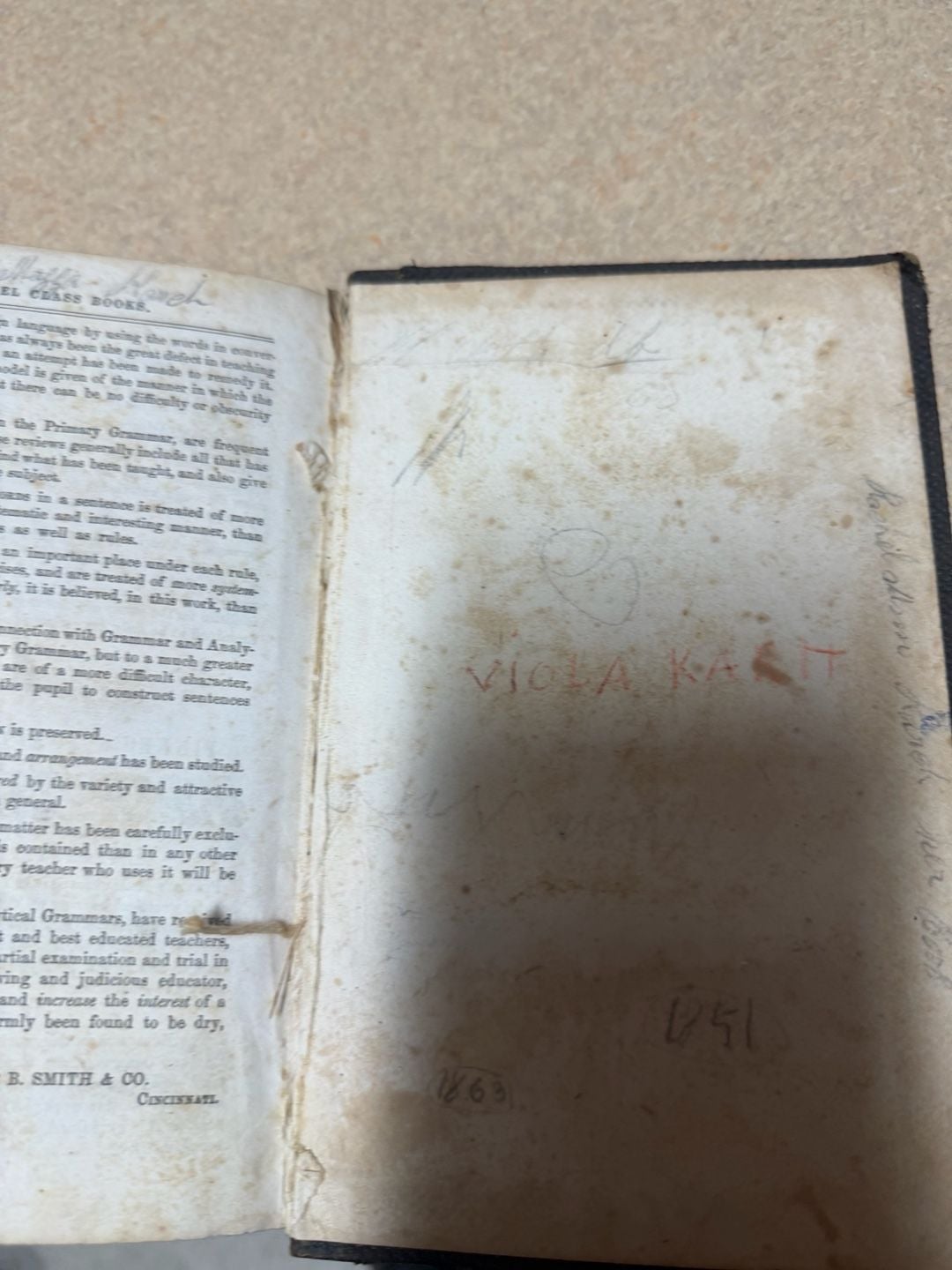 McGuffey's Eclectic Fourth Reader Antique 1863 Hardcover Book 5