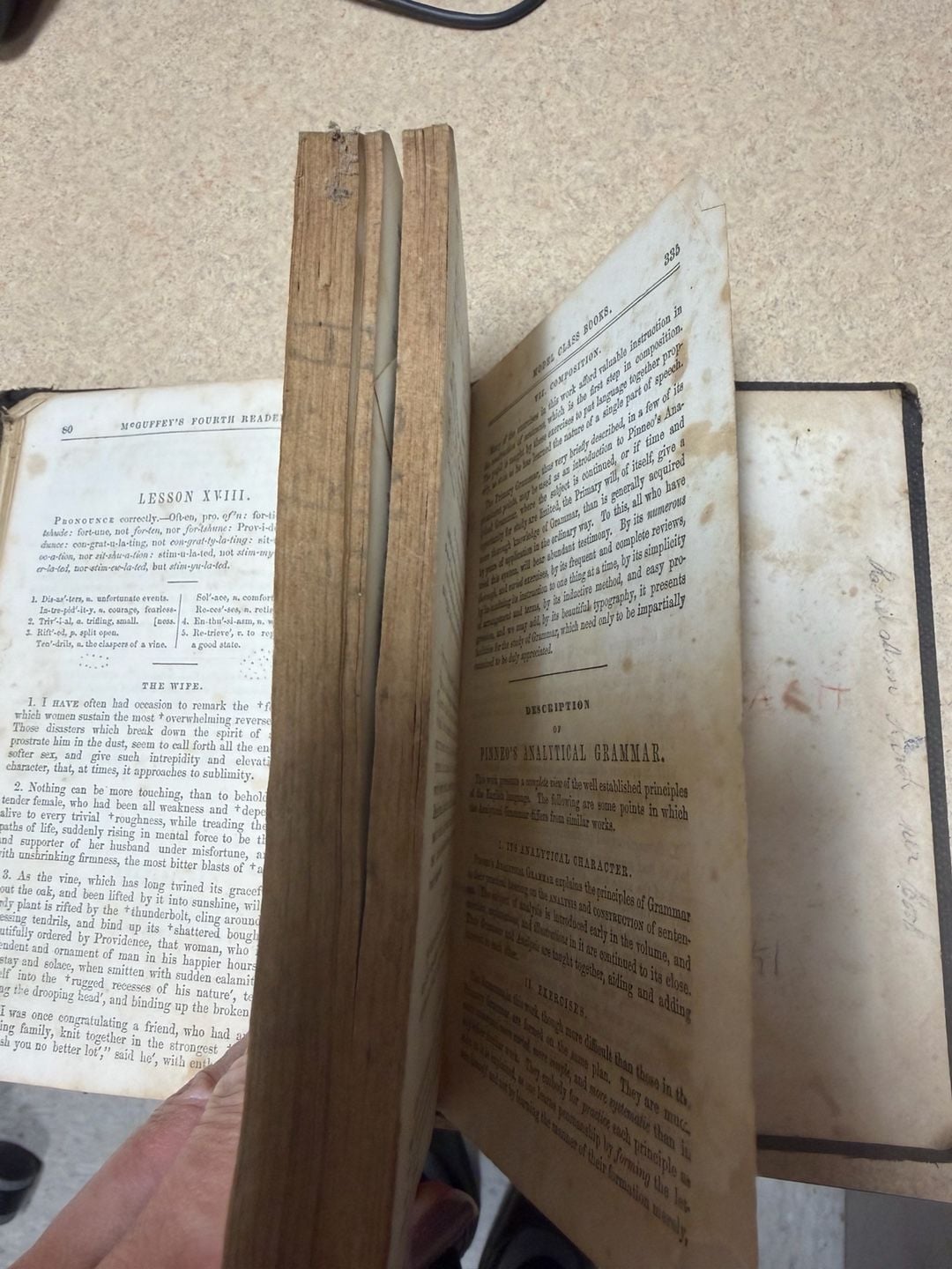 McGuffey's Eclectic Fourth Reader Antique 1863 Hardcover Book 6