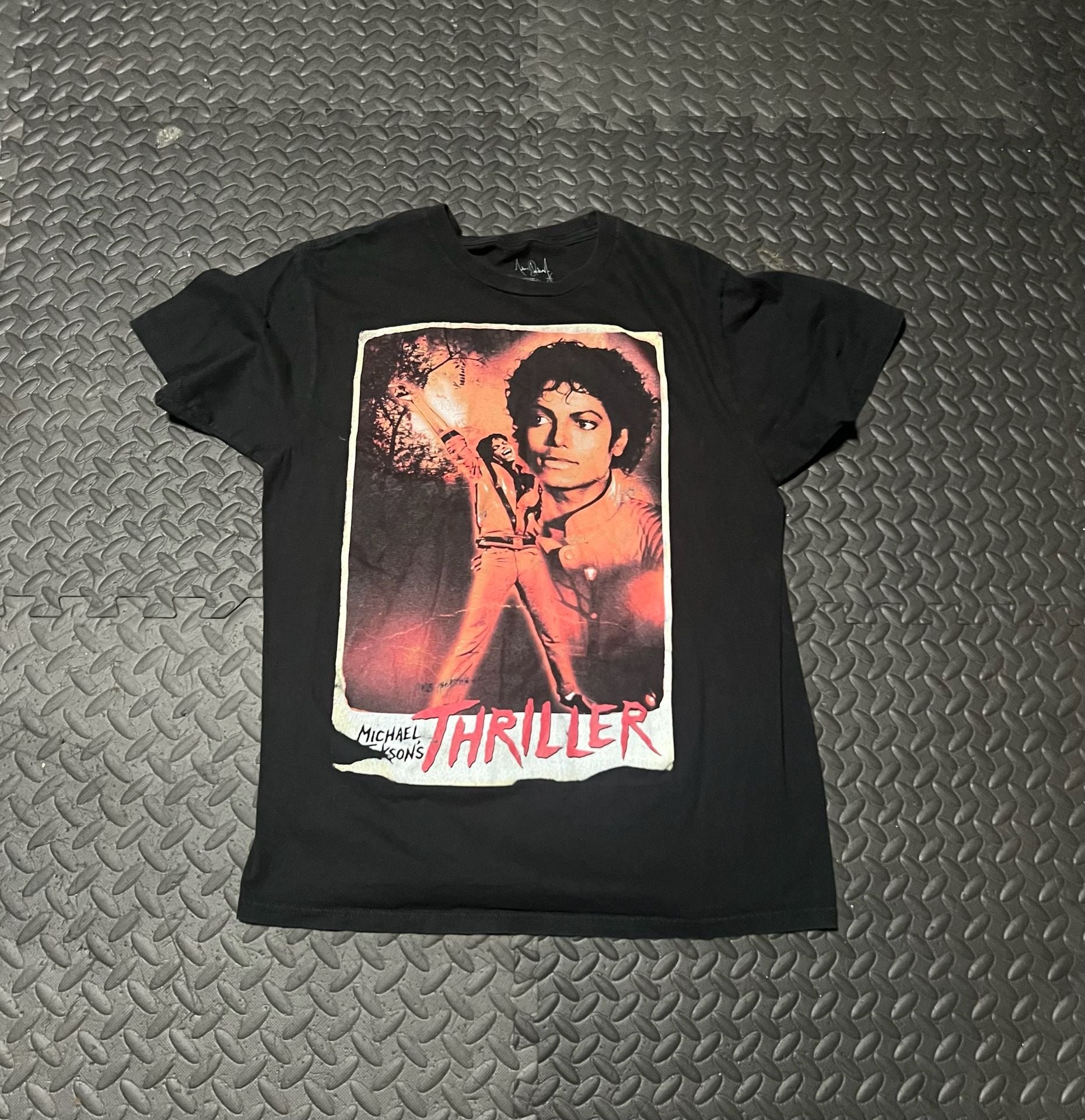 Michael Jackson Thriller T-Shirt Size L Black Graphic Tee 1