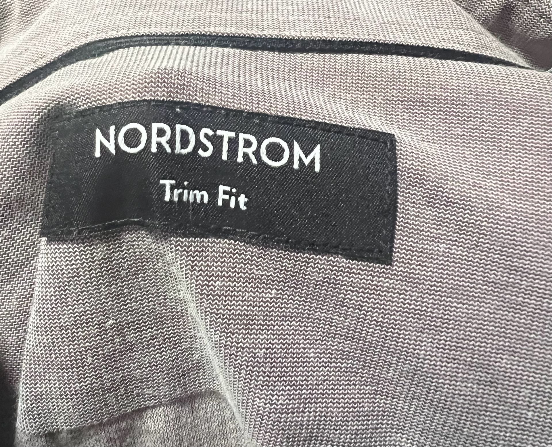 Nordstrom Trim Fit Dress Shirt Size 15.5 Gray Long Sleeve 4