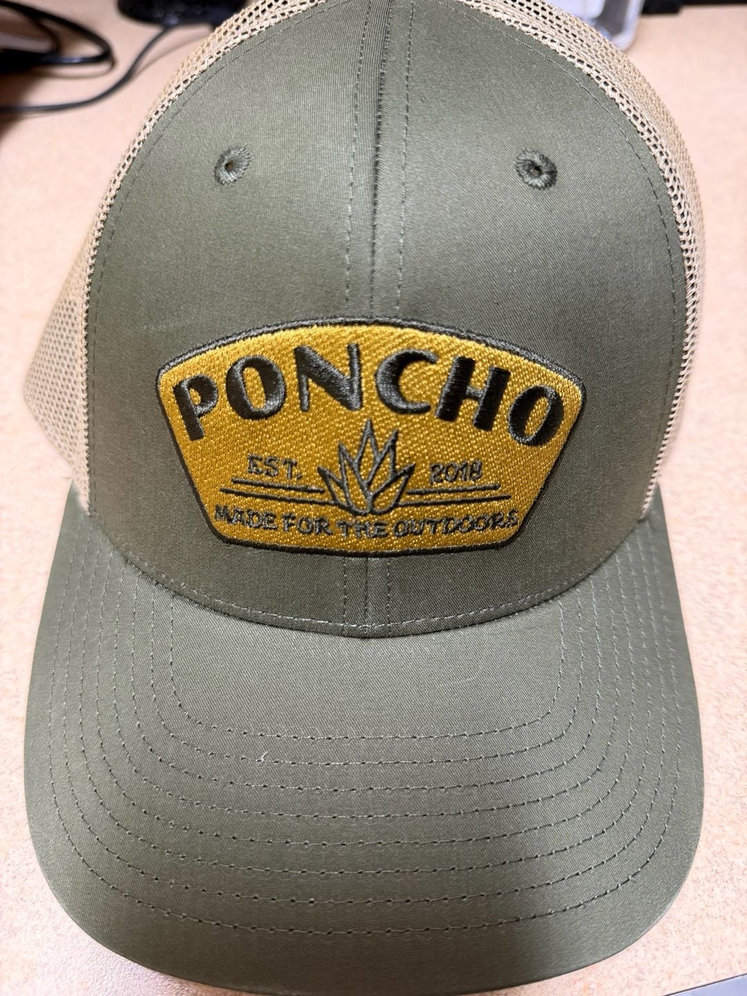 Poncho Outdoors Moss Agave Trucker Hat Green Snapback 2
