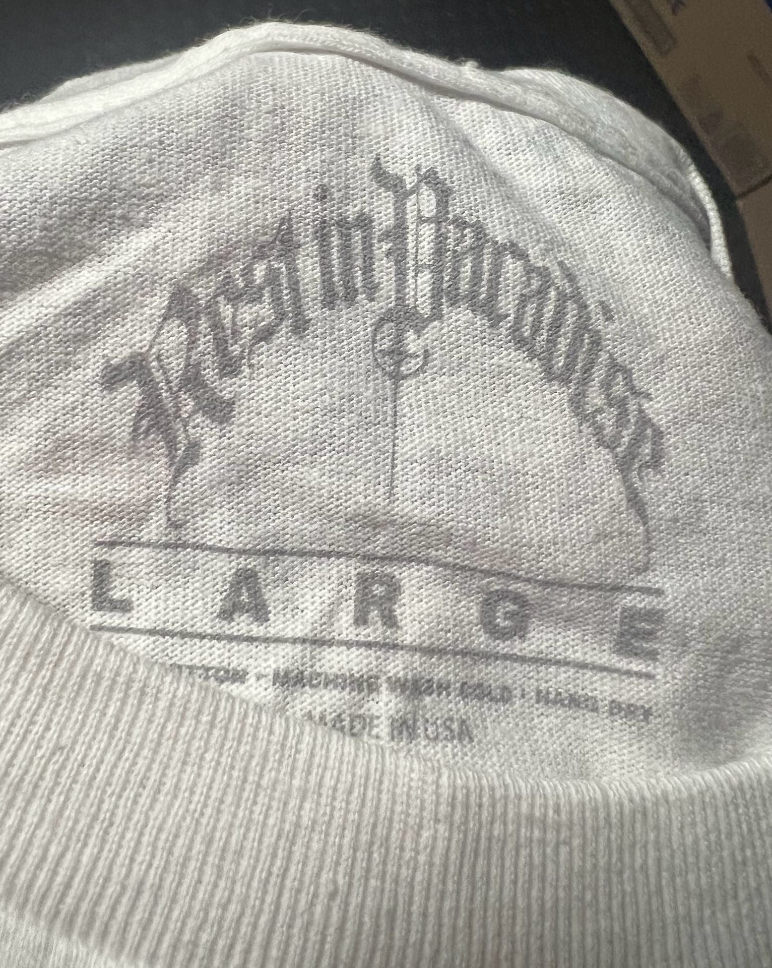 Rest in Paradise T-Shirt Large White Graphic Tee 3