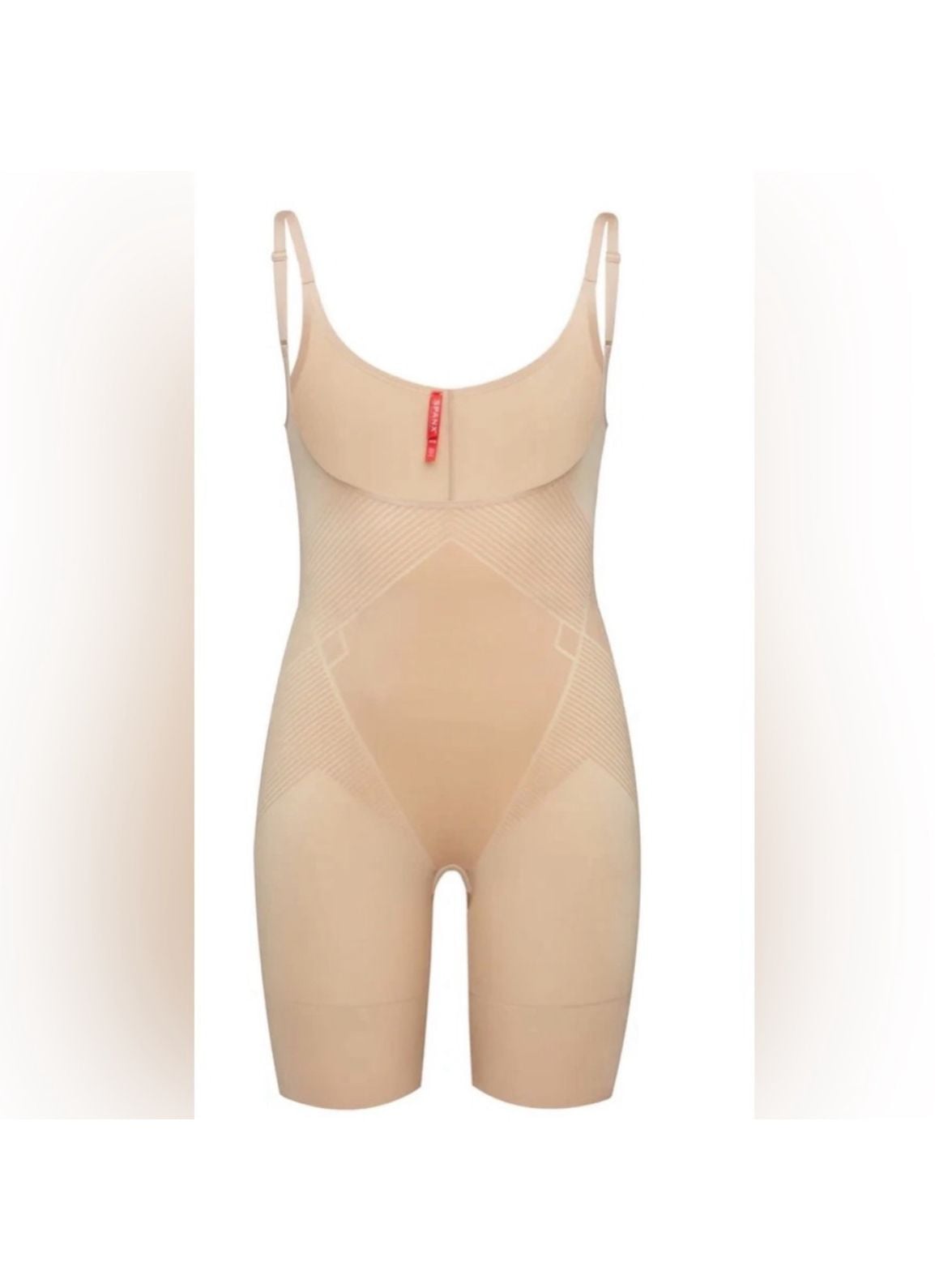 Spanx Thinstincts 2.0 Open-Bust Mid-Thigh Bodysuit Size 2X 2