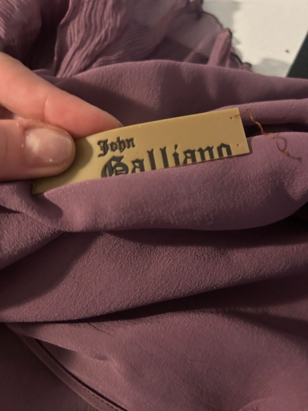 John Galliano Skirt Size 6 Mauve Chiffon Ruffle Tiered 4