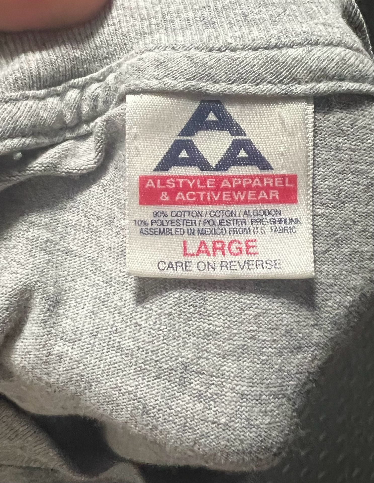 Alstyle Apparel & Activewear Wisconsin Long Sleeve Shirt Size Large Gray 3
