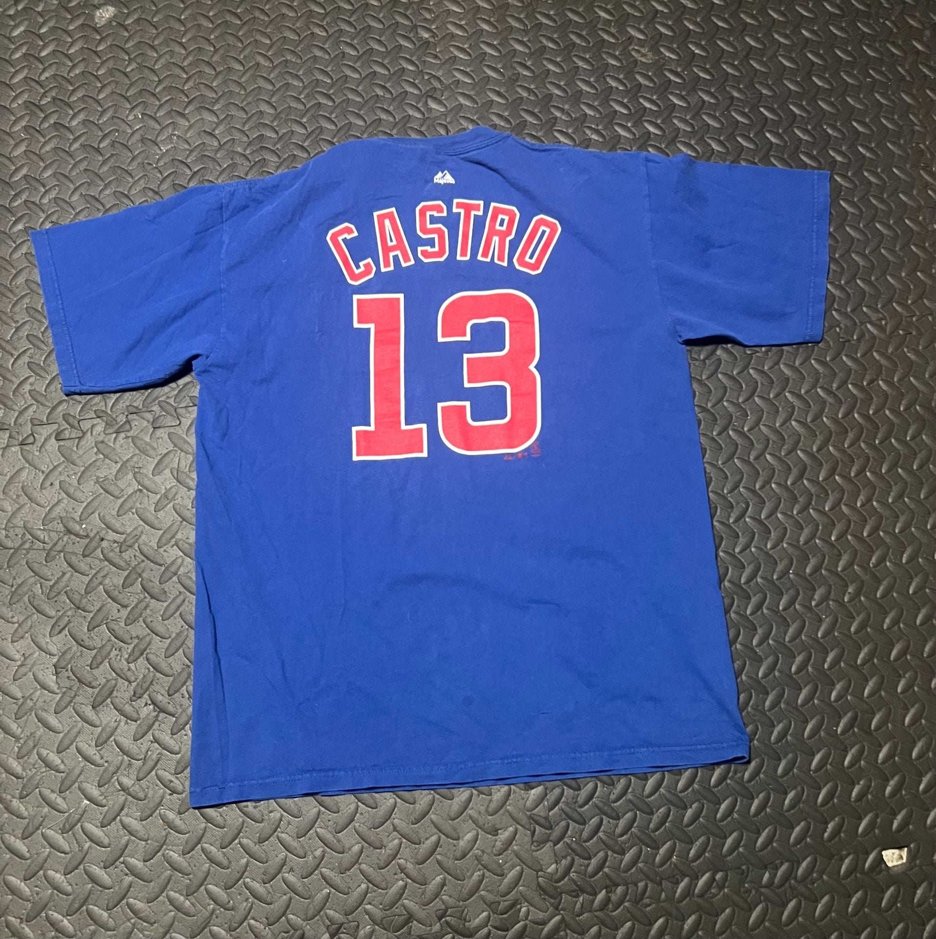 Majestic Chicago Cubs Starlin Castro 13 T-Shirt Size L Blue 4