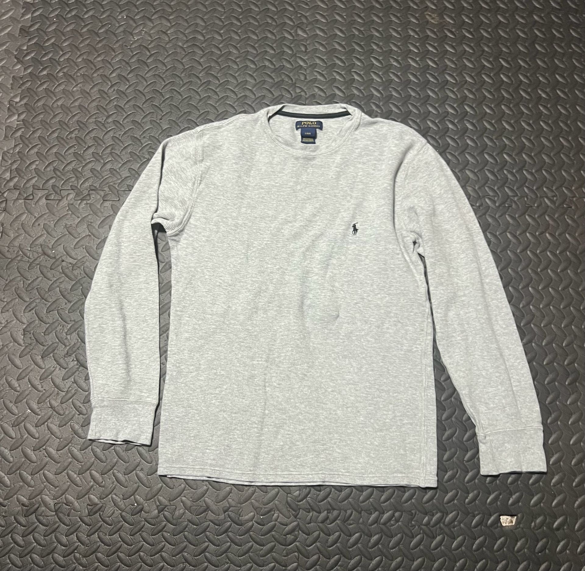 Polo Ralph Lauren Thermal Long Sleeve Shirt Size L Gray 2