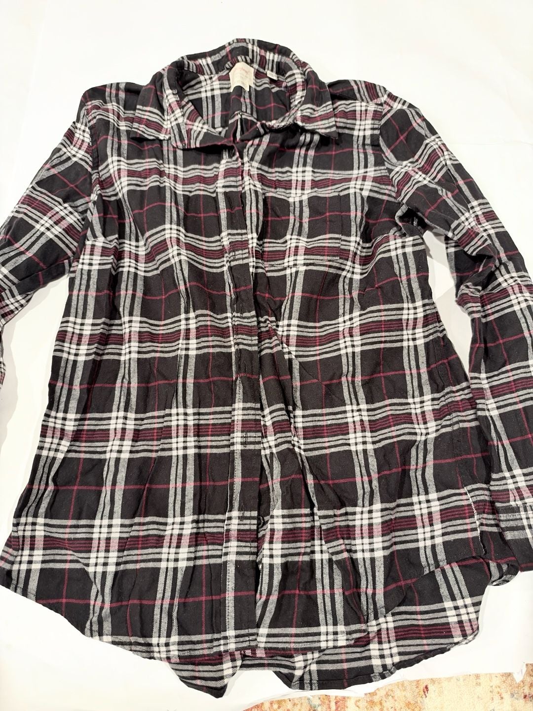 Weatherproof Vintage Plaid Flannel Shirt Size Large 1