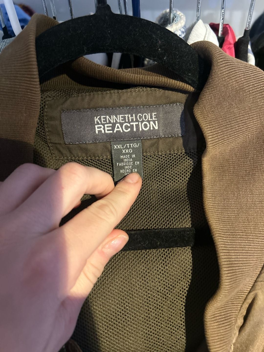Kenneth Cole Reaction Bomber Jacket Size XXL Brown 3