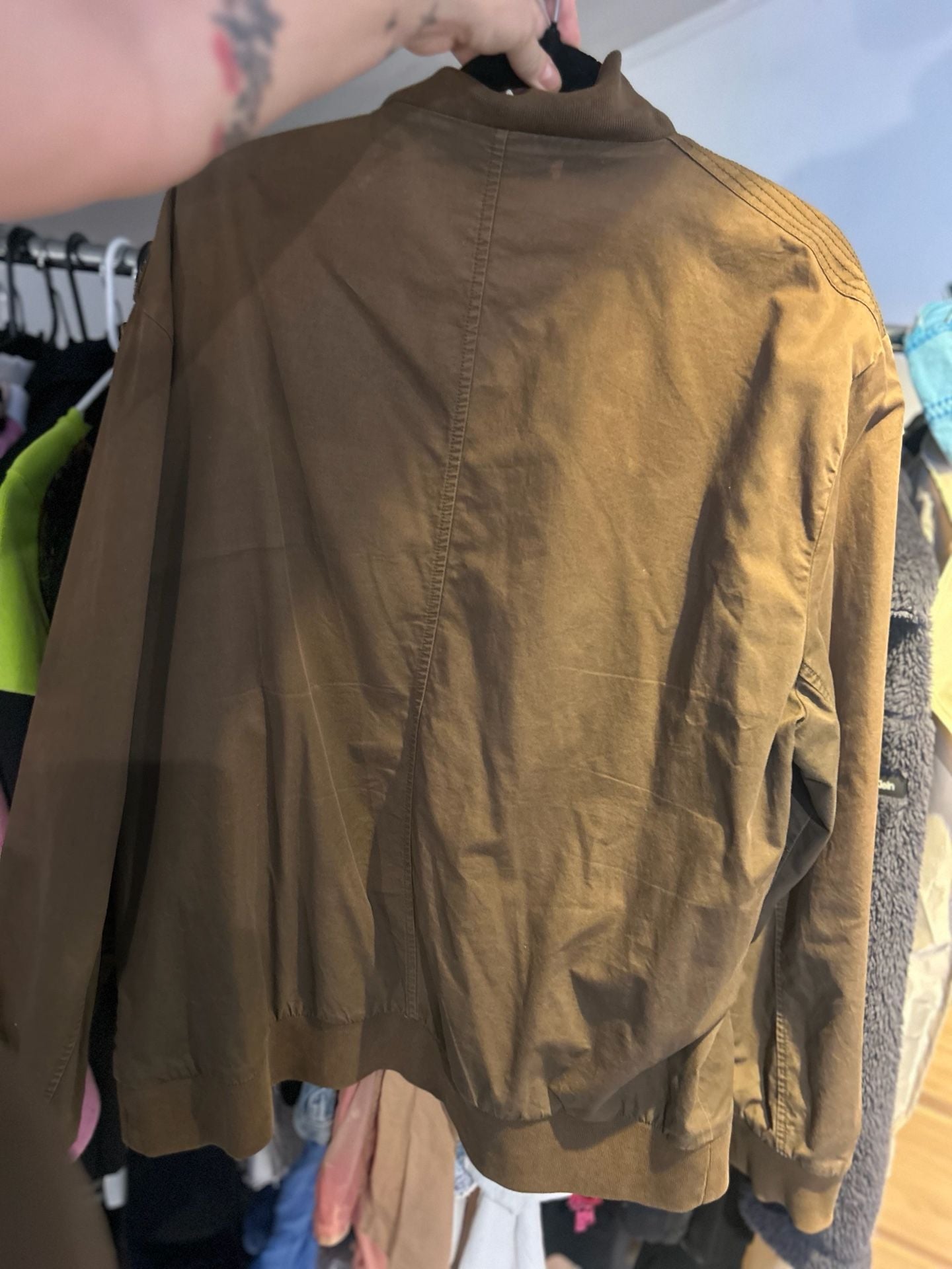 Kenneth Cole Reaction Bomber Jacket Size XXL Brown 5