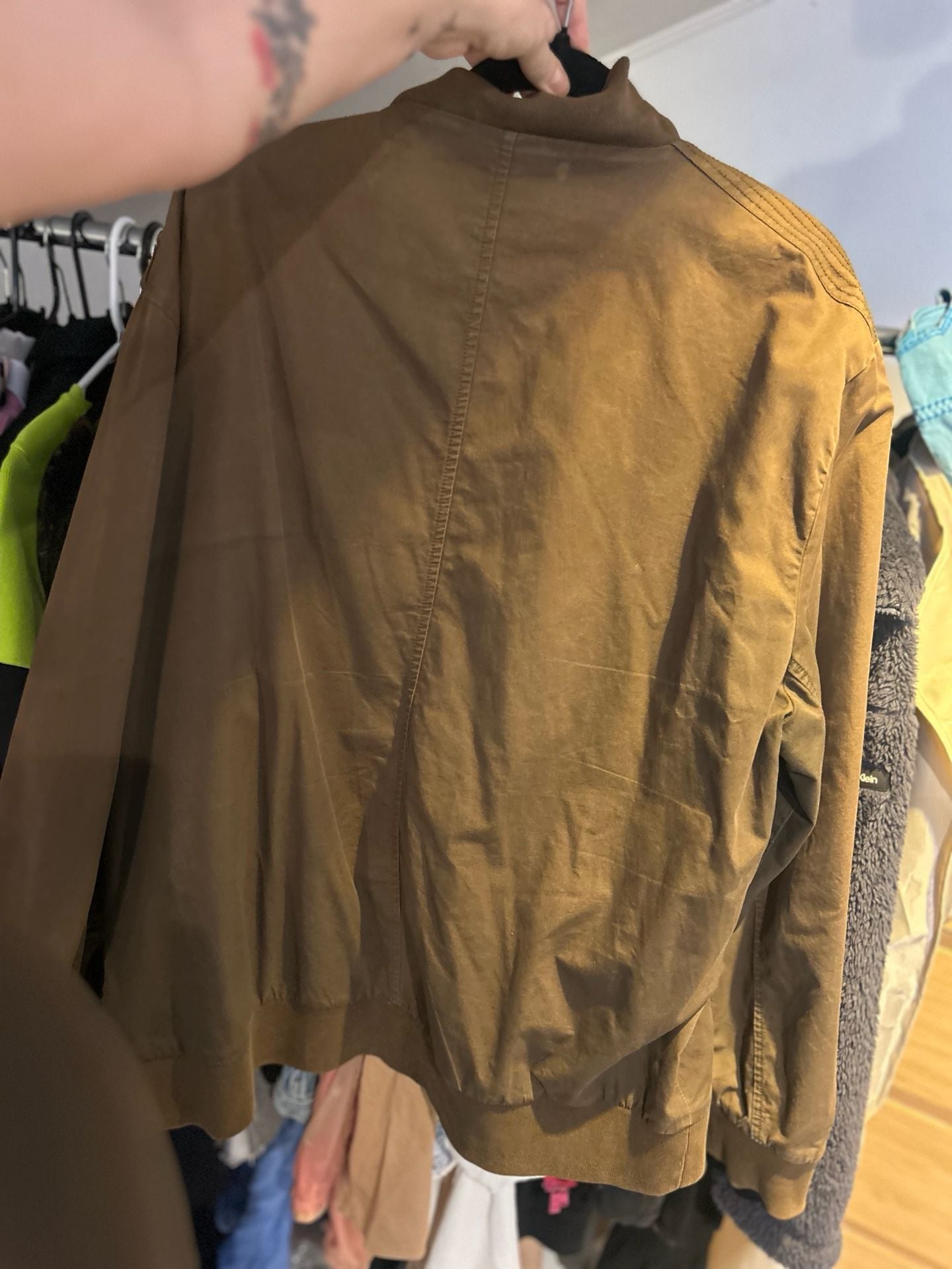 Kenneth Cole Reaction Bomber Jacket Size XXL Brown 6