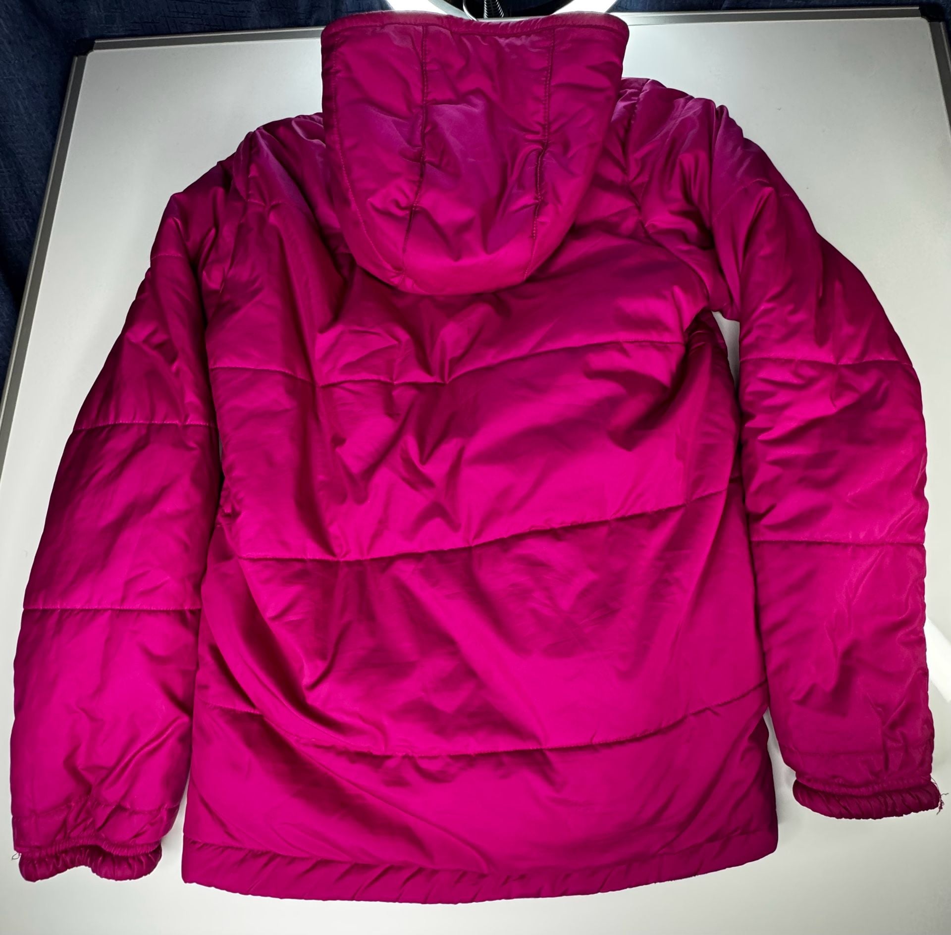 Columbia Puffer Jacket Pink Hooded Full Zip 3