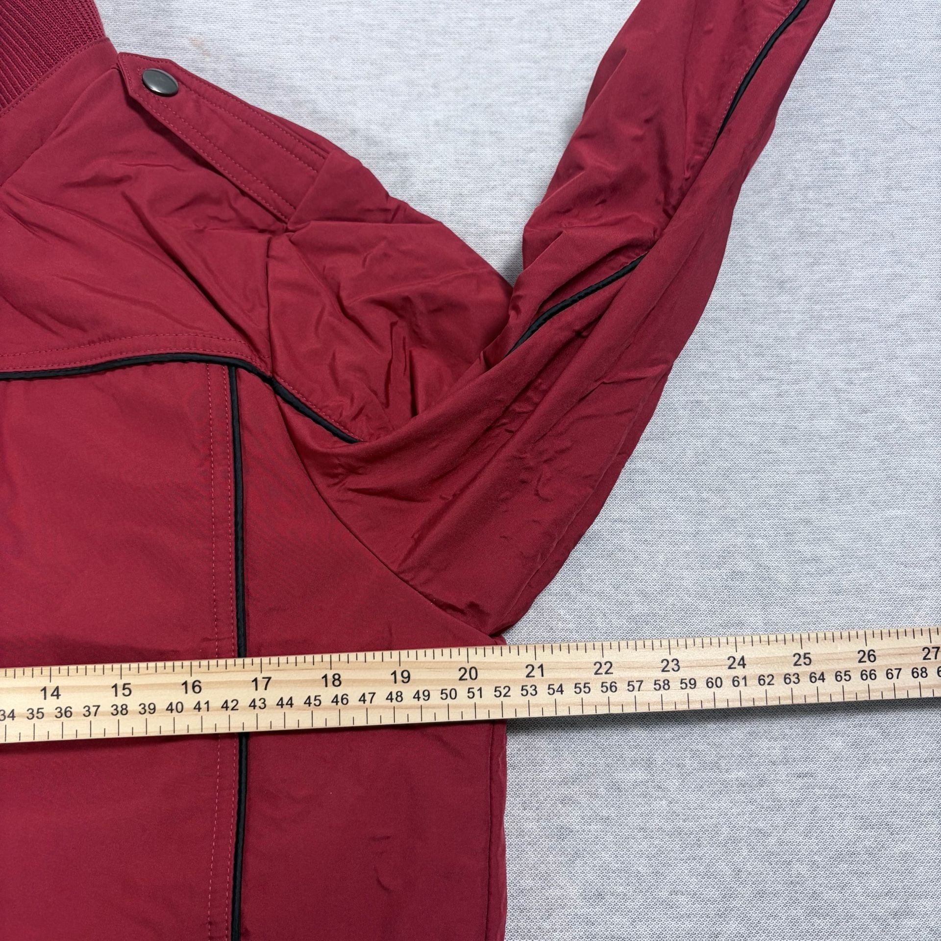 Baubax Bomber Travel Jacket Size S Red Full Zip Stand Collar 7