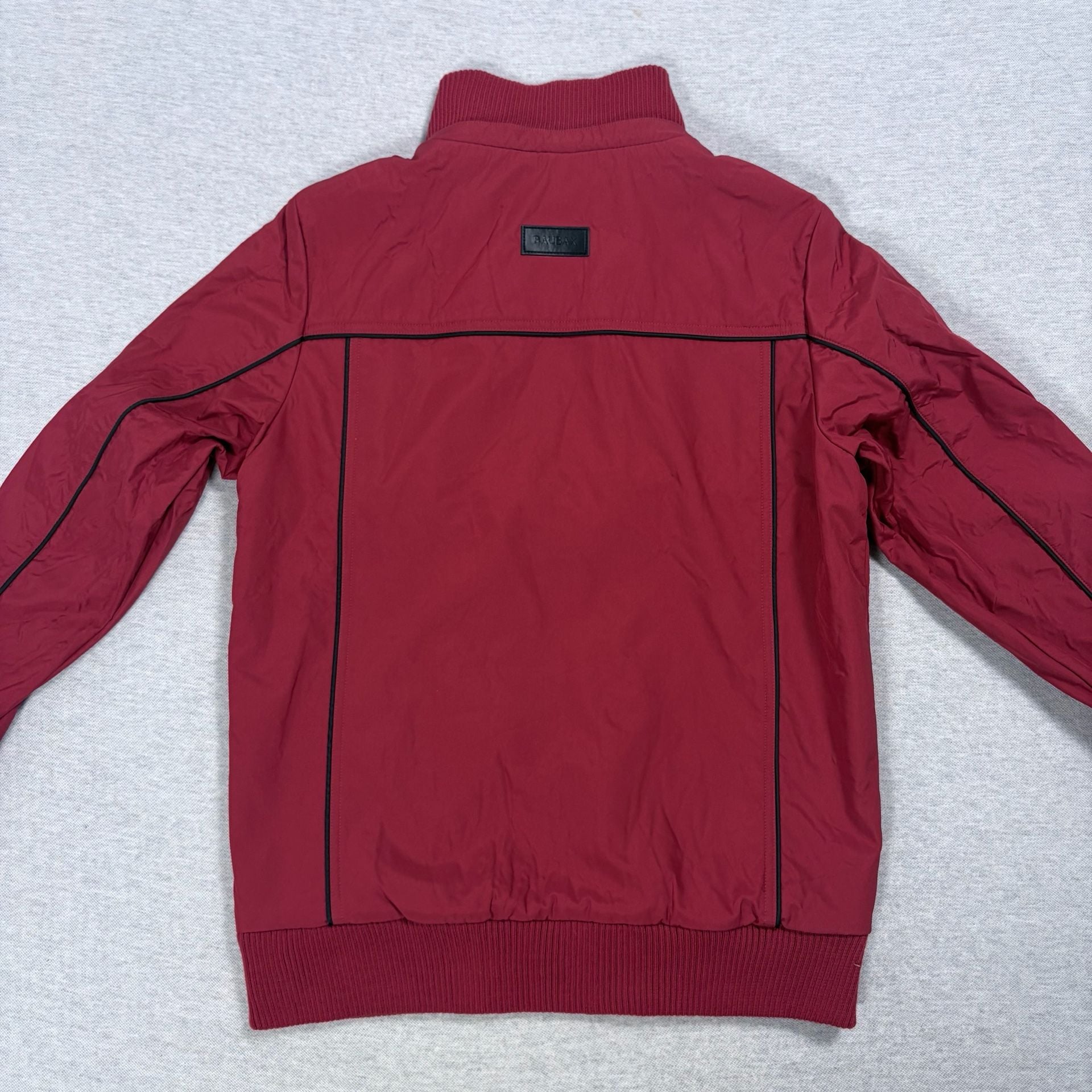 Baubax Bomber Travel Jacket Size S Red Full Zip Stand Collar 8