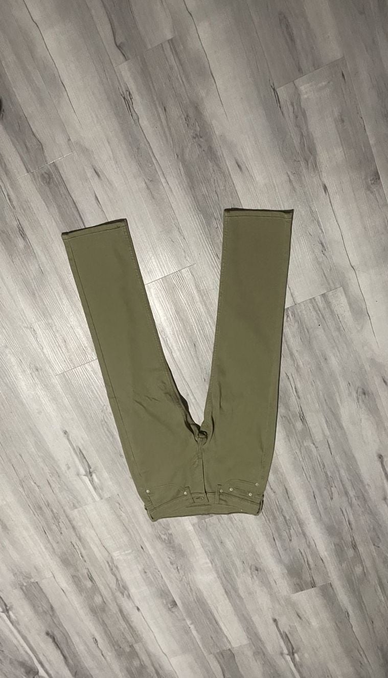 Levi's 514 Straight Jeans 29x30 Olive Green Denim 2