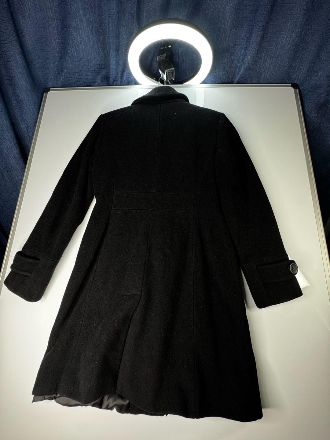 Anne Klein Wool Blend Coat Size PS Black Pea Coat Jacket 5