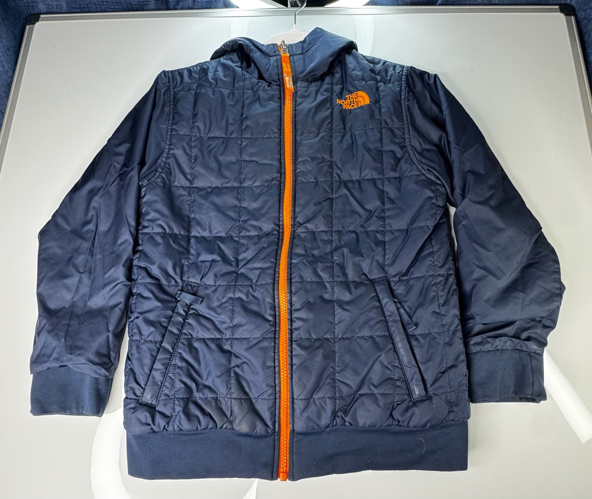 The North Face Quilted Jacket Blue Orange Full Zip Insulated 2